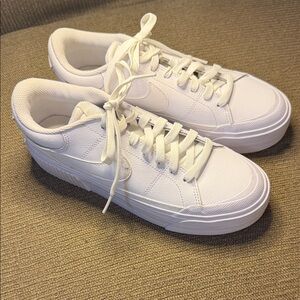 Nike Court Legacy Lift Women’s White Platform Lace-Up Sneakers